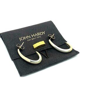 John Hardy Surf Hoop Earrings Sterling Silver .925 Women's Jewelry